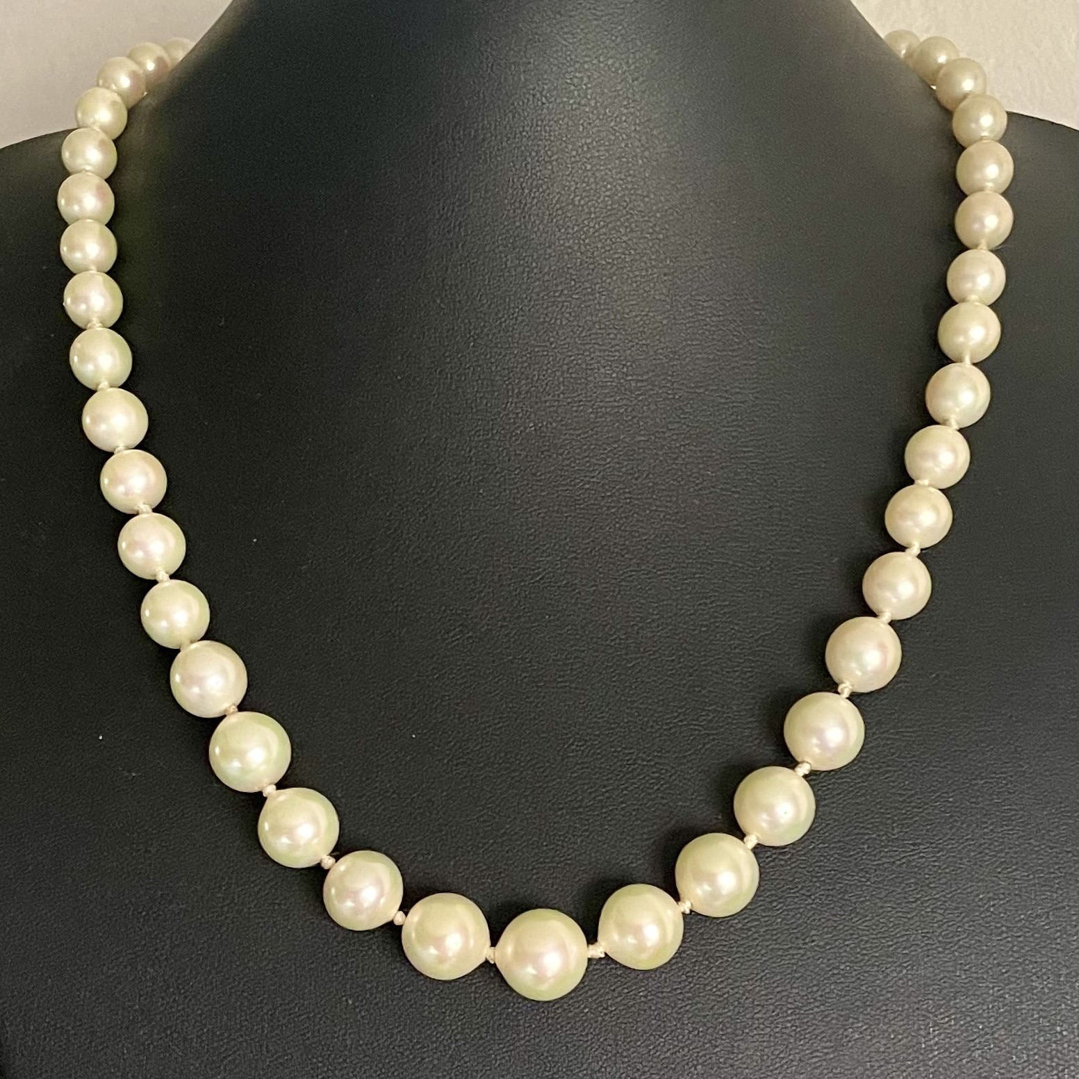 Vintage Christian Dior Graduated Faux Pearl Necklace, 1980s