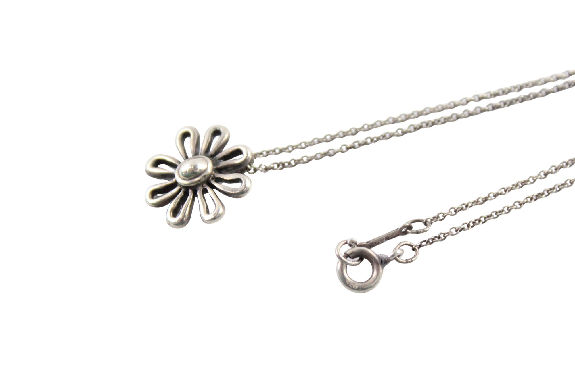 Vintage Tiffany & Co. Paloma Picasso Sterling Silver Daisy Pendant Necklace