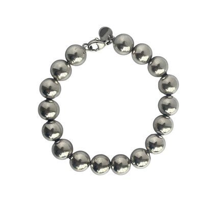 Tiffany & Co. HardWear Sterling Silver 10mm Ball Bracelet - 18mm, Boxed