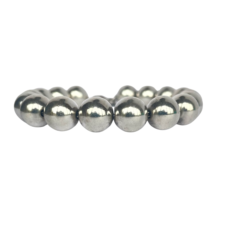 Tiffany & Co. HardWear Sterling Silver 10mm Ball Bracelet - 18mm, Boxed