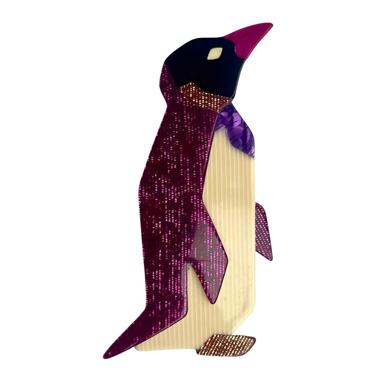 Léa Stein Paris King Penguin Brooch, Early 1990s