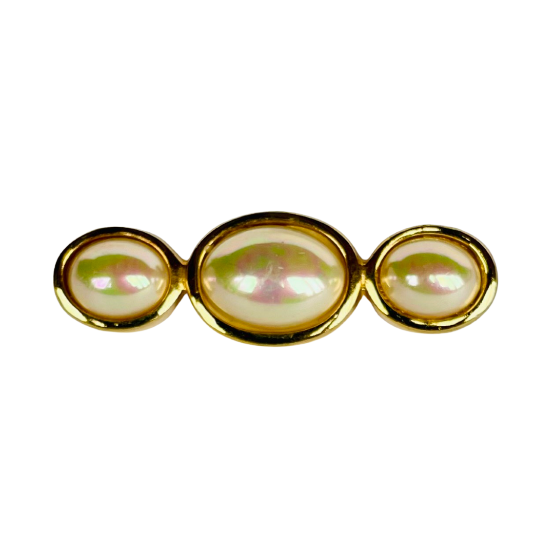 A Christian Dior Pearl Trio Brooch - Annabel James