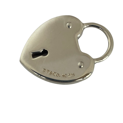 Vintage Tiffany & Co. Sterling Silver Heart Padlock Charm / Pendant