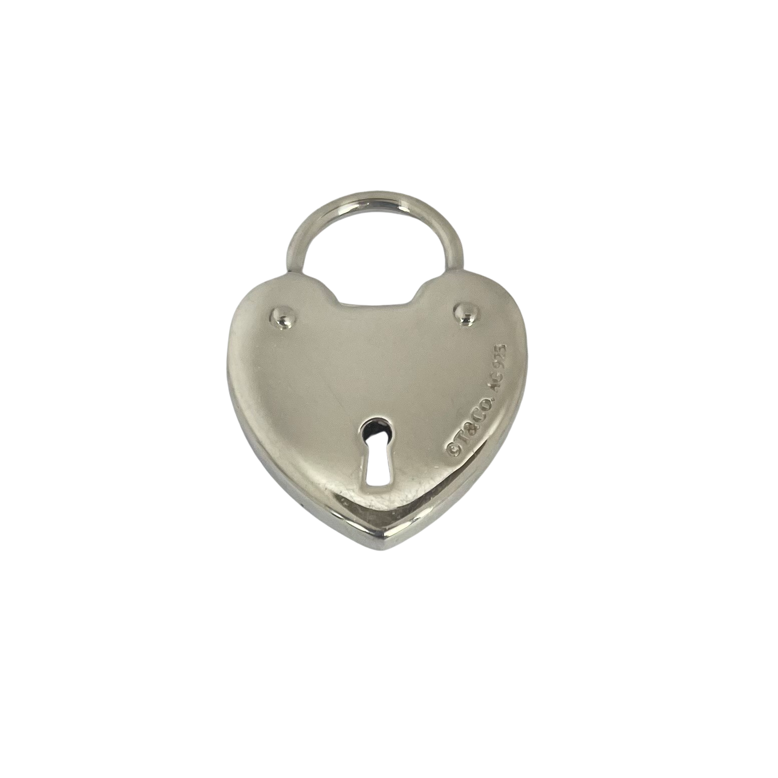 Vintage Tiffany & Co. Sterling Silver Heart Padlock Charm / Pendant