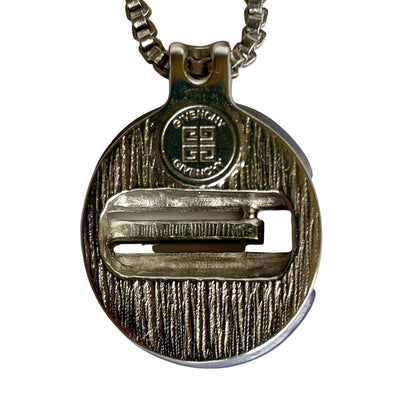 Vintage Givenchy Faux Lavender Jade Pendant Necklace