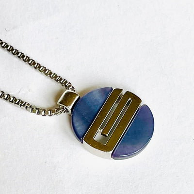 Vintage Givenchy Faux Lavender Jade Pendant Necklace