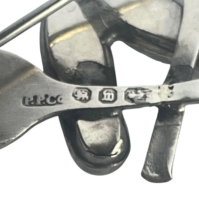 Rare Antique Sterling Silver Lawn Tennis Brooch, Rackets and Plimsolls,  Birmingham 1886