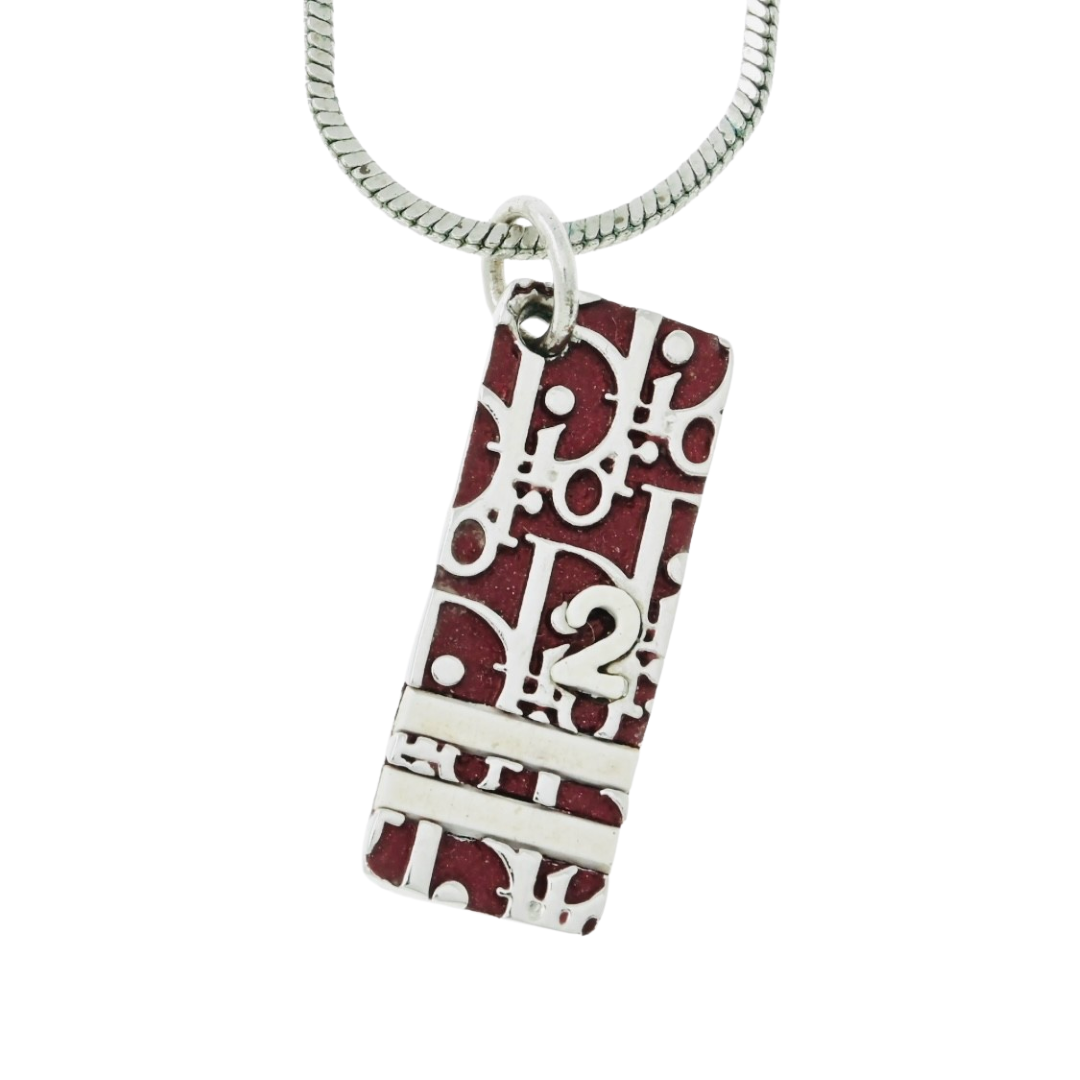 Vintage Christian Dior Trotter Pendant Necklace Y2K, Original Box