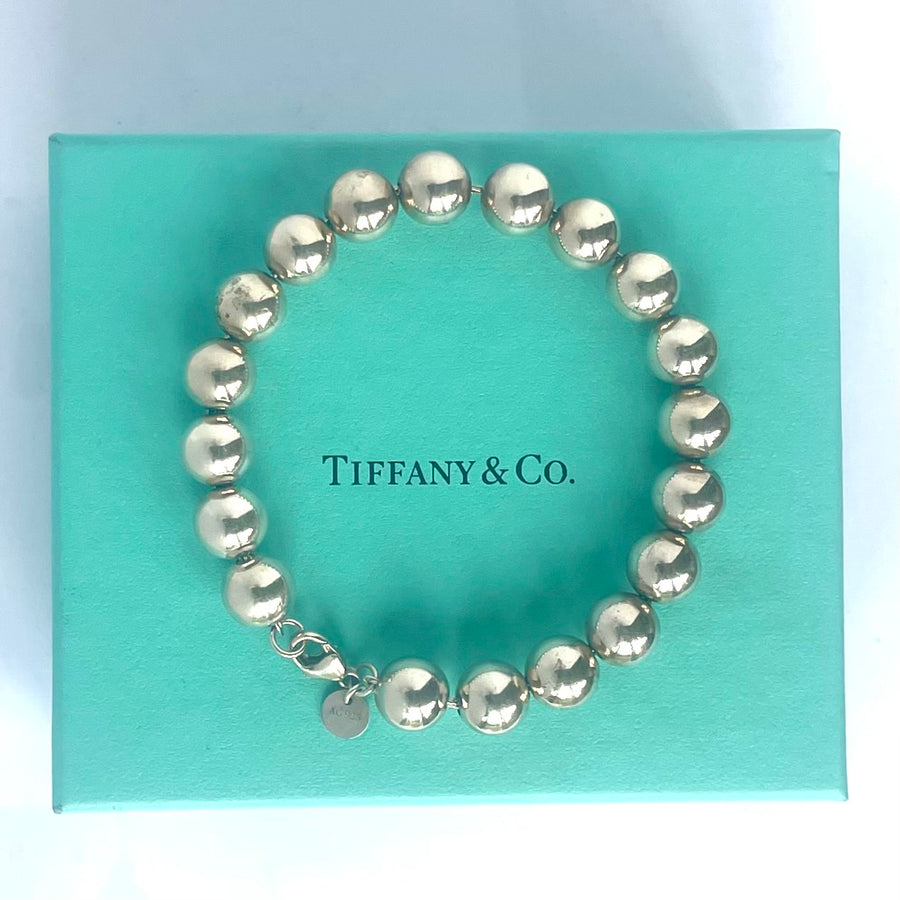 Tiffany & Co. HardWear Sterling Silver 10mm Ball Bead Bracelet, Boxed