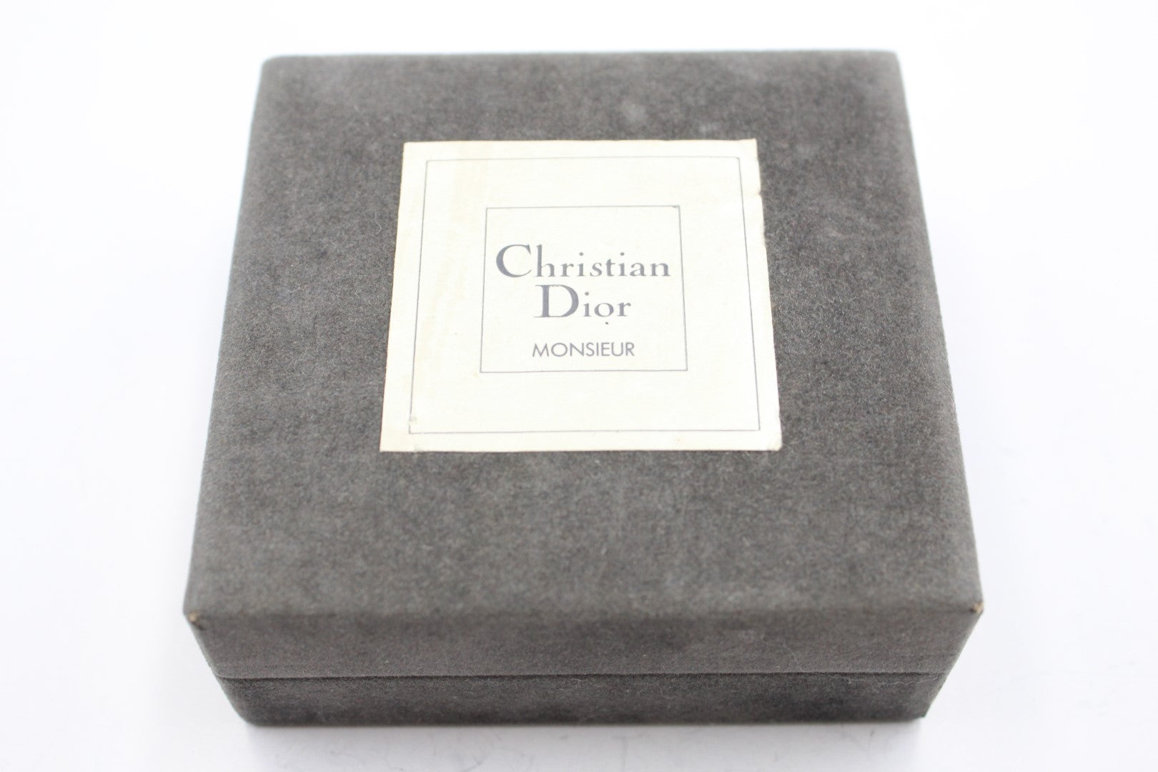 Vintage Christian Dior Monsieur Gold-Plated Black Enamel Cufflinks, Boxed
