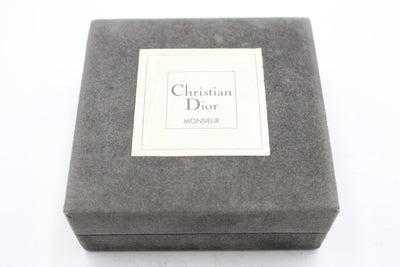 Vintage Christian Dior Monsieur Gold-Plated Black Enamel Cufflinks, Boxed