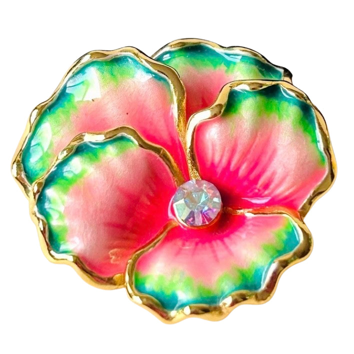 Butler & Wilson Pansy Brooch