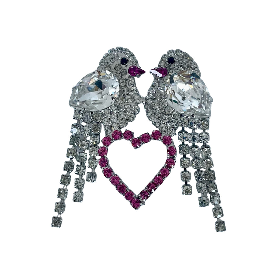 A Butler & Wilson Vintage Lovebirds Brooch