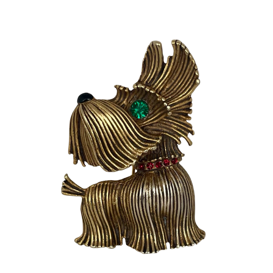 A Vintage Scottie Dog Brooch signed Butler & Wilson