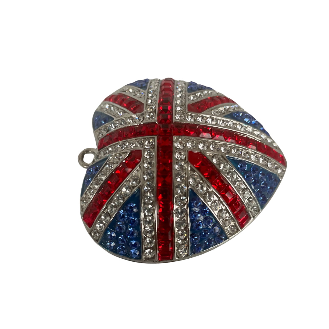 A Butler & Wilson Large Union Jack Crystal Pendant