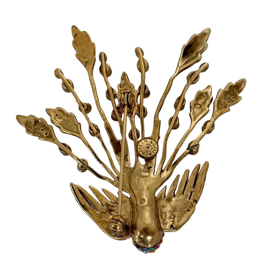 A Butler & Wilson Vintage Peacock Brooch