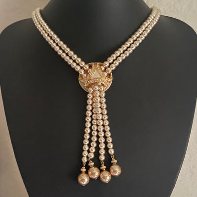 Vintage Helena Rubinstein Faux Pearl Lariat Necklace, 1980s
