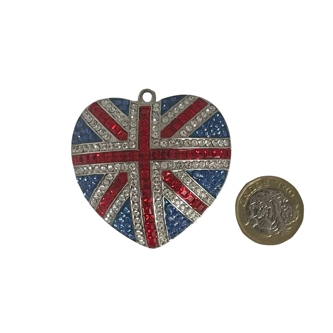 A Butler & Wilson Large Union Jack Crystal Pendant