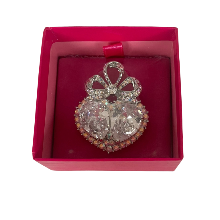 A Vintage Butler & Wilson Aurora Borealis Heart and Bow Brooch