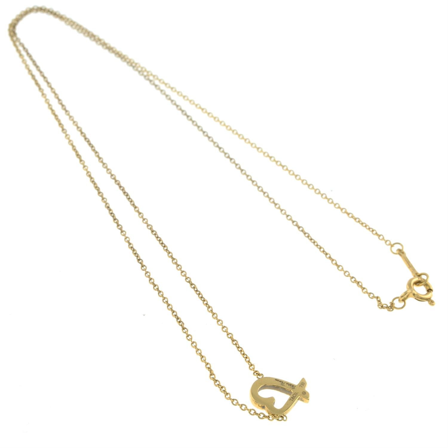 A Vintage Tiffany & Co Paloma Picasso Loving Heart 18ct Gold Pendant Necklace
