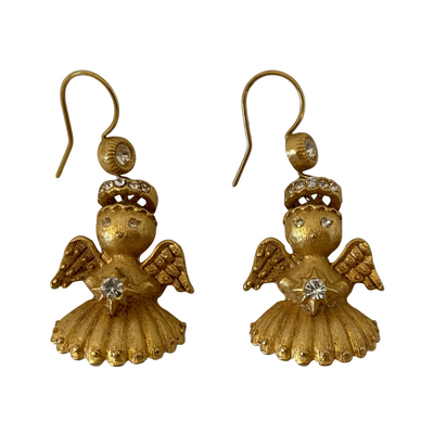 Vintage Butler & Wilson Angels Earrings for Pierced Ears