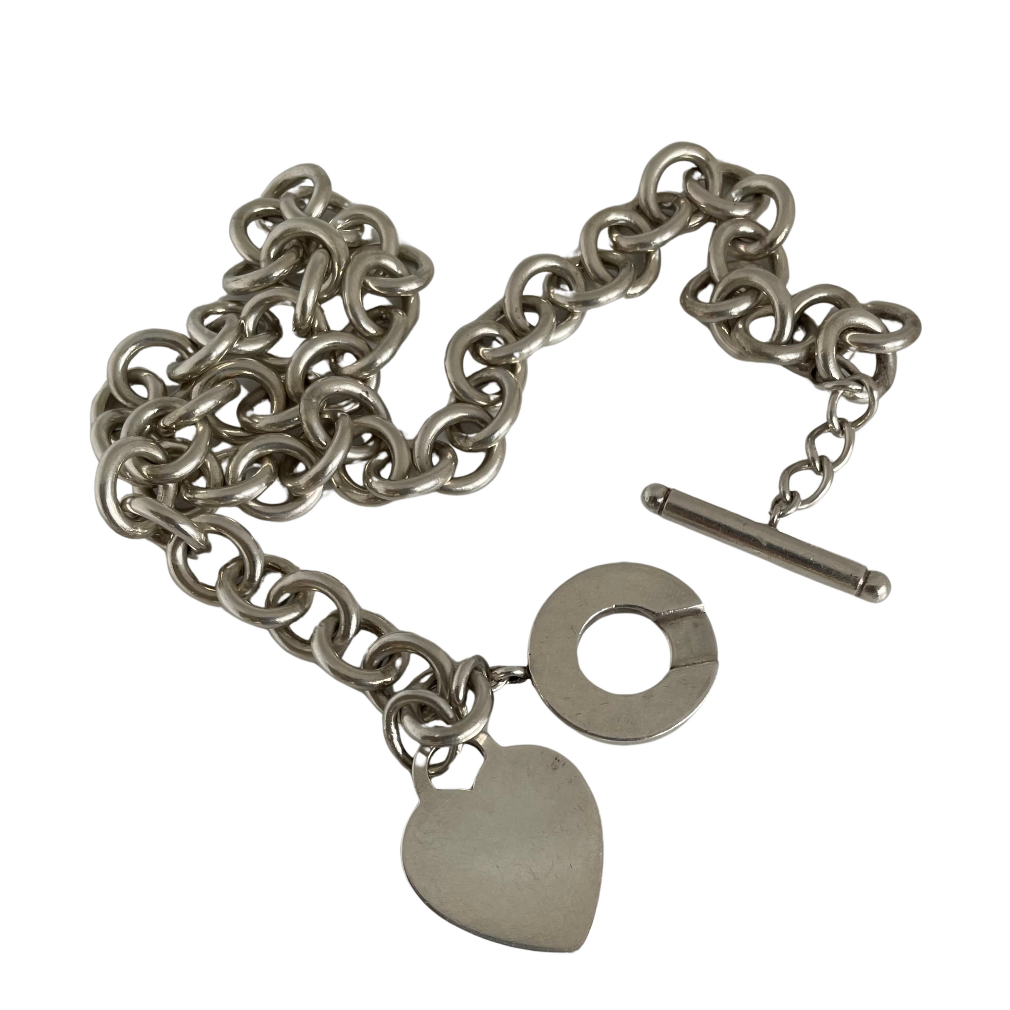A Vintage Tiffany & Co. Heart and Toggle Necklace