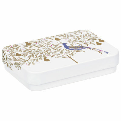 Sara Miller Partridge in a Pear Tree Tin filled with Mint Imperials