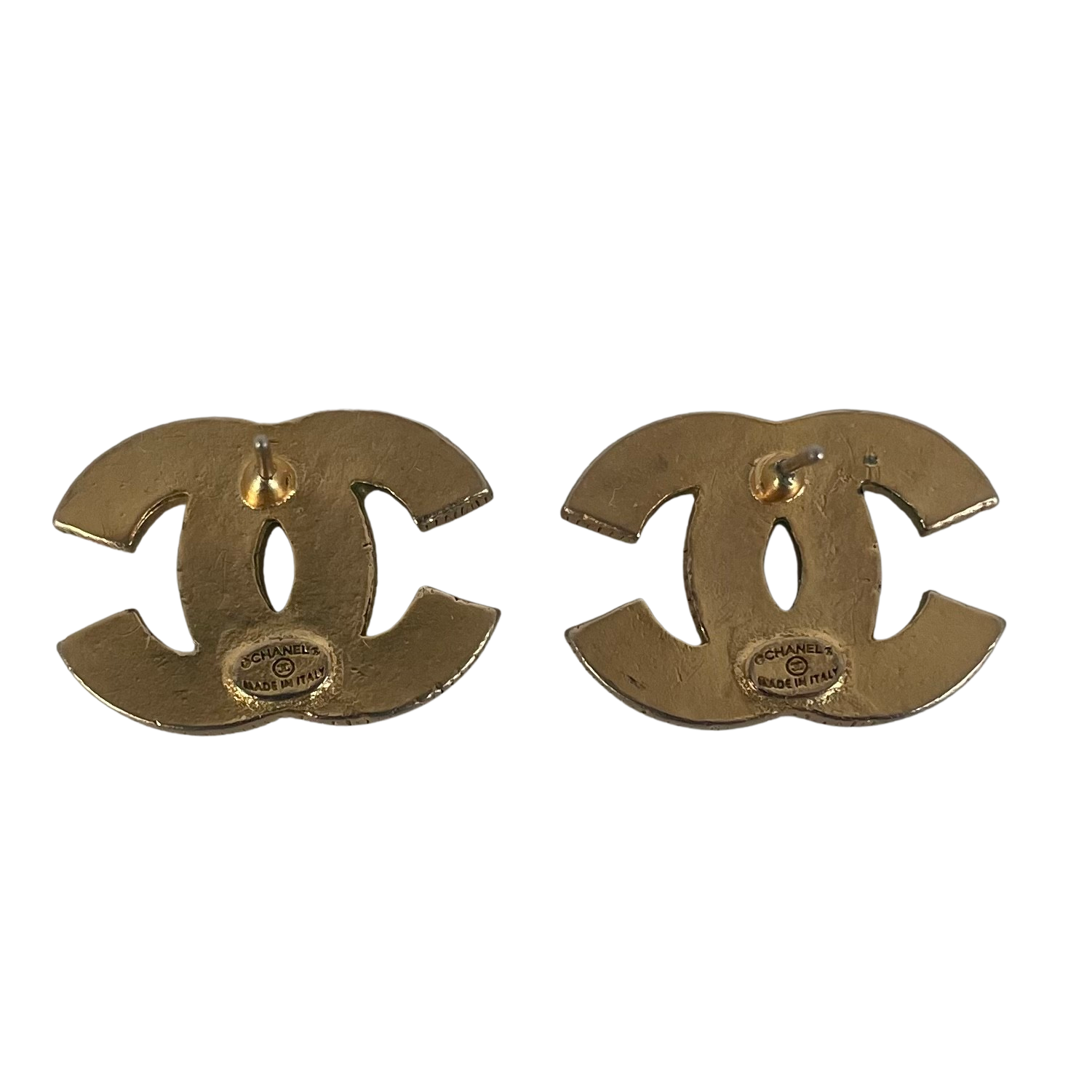 A Pair of Chanel CC Faux Pearl Stud Earrings