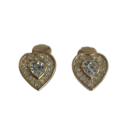 A pair of  Vintage Christian Dior Heart Earrings