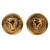 A Pair of Vintage Chanel Clip on Coin 'Bull' Earrings