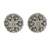 A Pair of Vintage Round Flower Clip Earrings