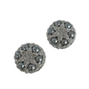 A Pair of Vintage Round Flower Clip Earrings