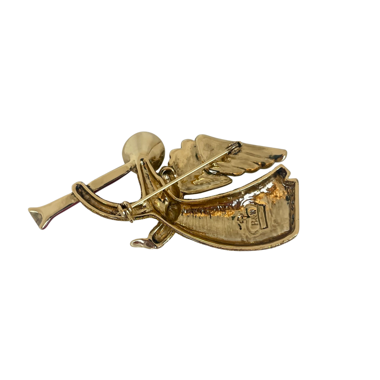 Butler & Wilson Angel with Horn Brooch