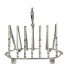 A Vintage Riding Crop and Fox Head Silver Plated Toast Rack