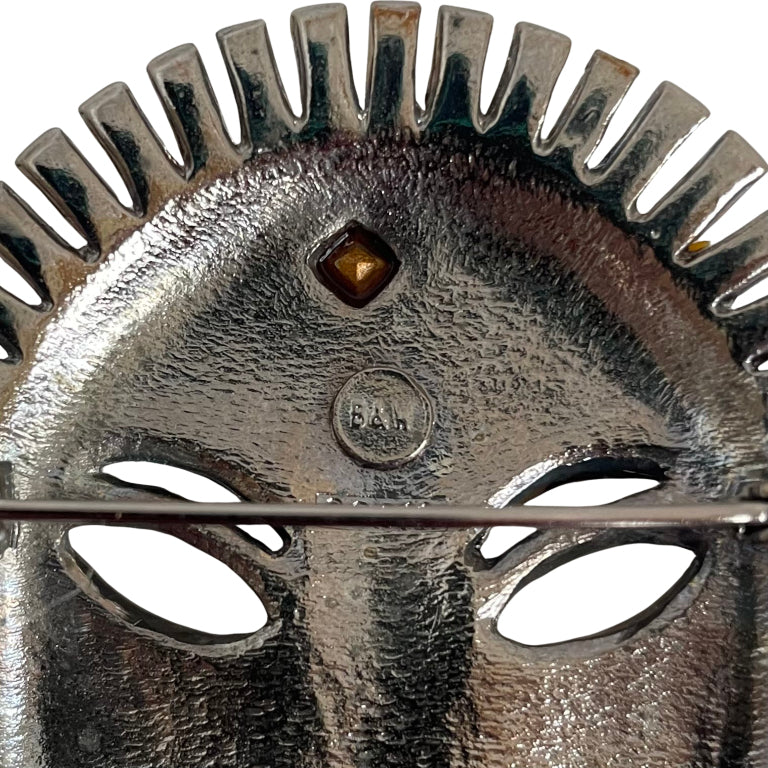 A A Rare Vintage Butler & Wilson Crystal Mask Brooch