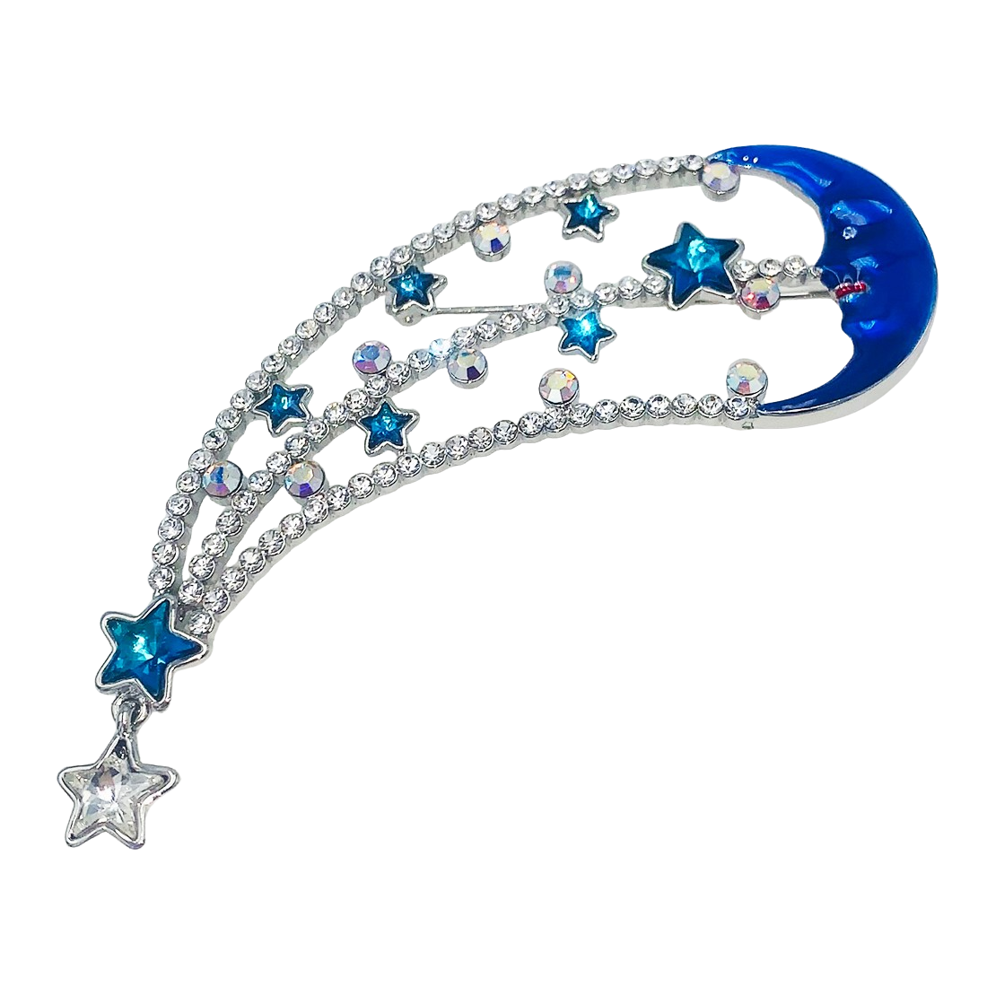 Butler & Wilson Man in The Moon Shooting Star Brooch