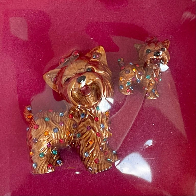 Vintage Butler & Wilson Yorkshire Terriers Brooch