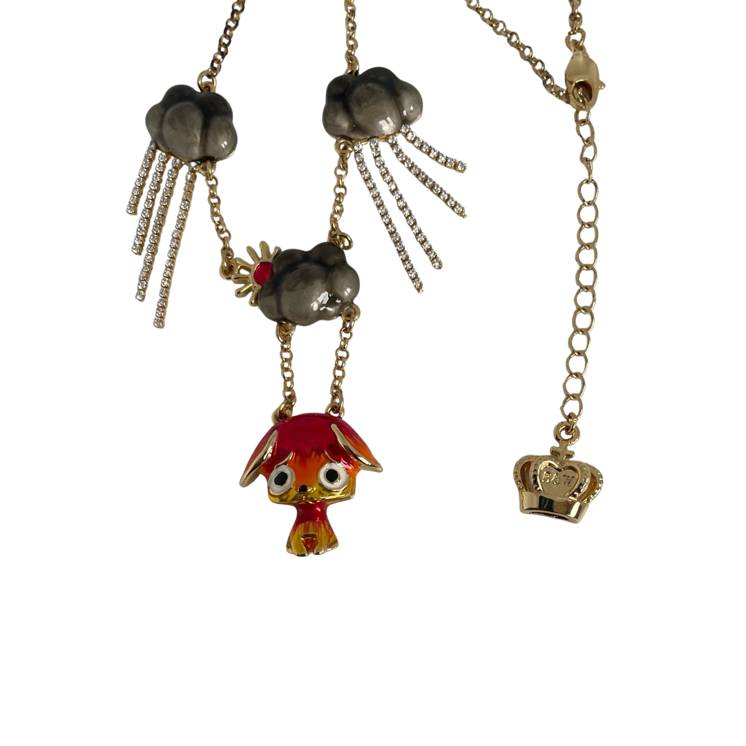 A Vintage Butler & Wilson Dog and Paws Necklace