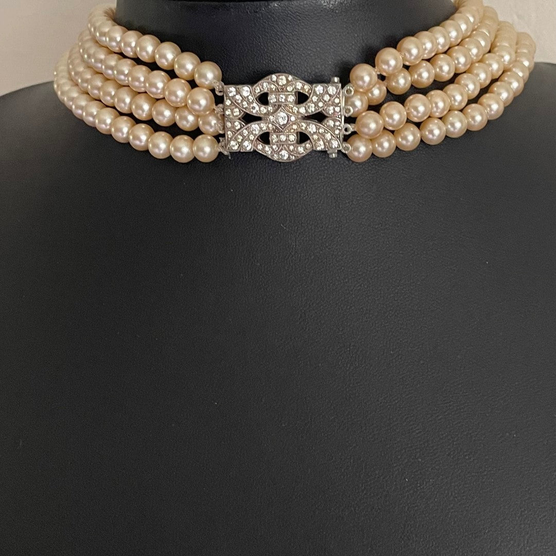 Rare Vintage Butler & Wilson Pearl Choker, 1980s