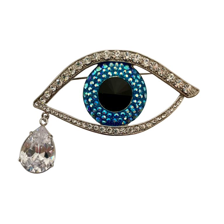 A Butler & Wilson Vintage Large Crystal Eye Brooch