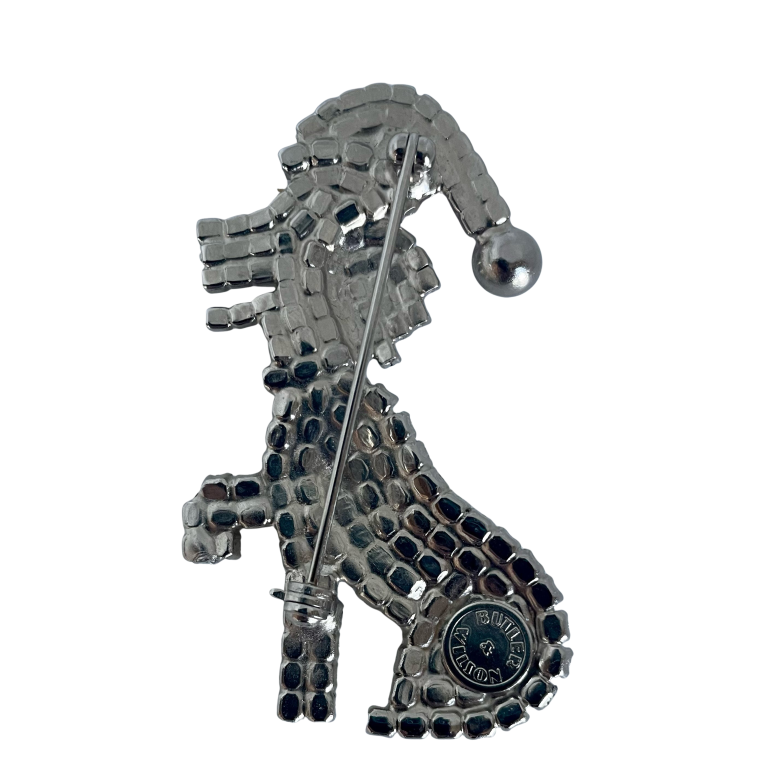A Butler & Wilson Vintage Christmas Dog Brooch