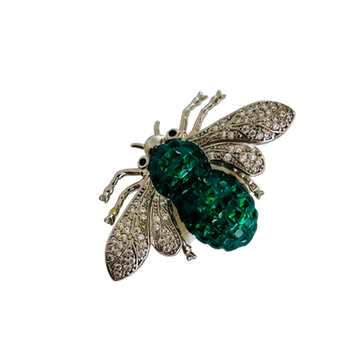 A Butler & Wilson Crystal Bee Brooch, Emerald Green