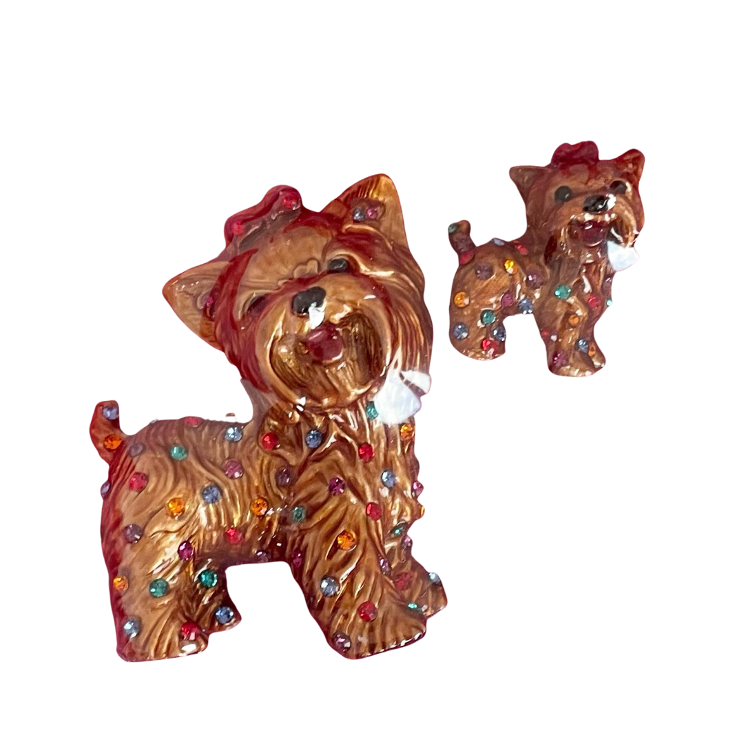 Vintage Butler & Wilson Yorkshire Terriers Brooch