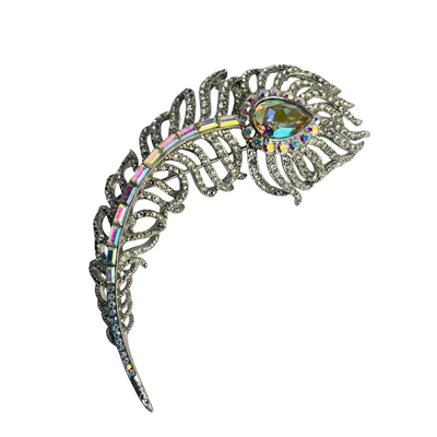 Butler & Wilson Silver Tone Feather Brooch