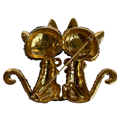 Butler & Wilson Two Cats Brooch