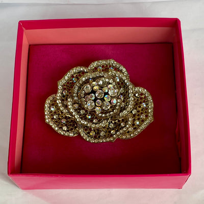 Vintage Butler & Wilson Crystal Rose Brooch