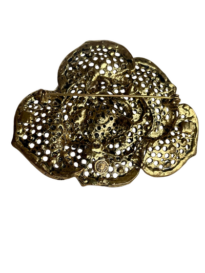 Vintage Butler & Wilson Crystal Rose Brooch