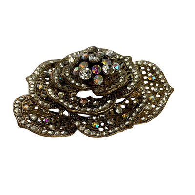 Vintage Butler & Wilson Crystal Rose Brooch