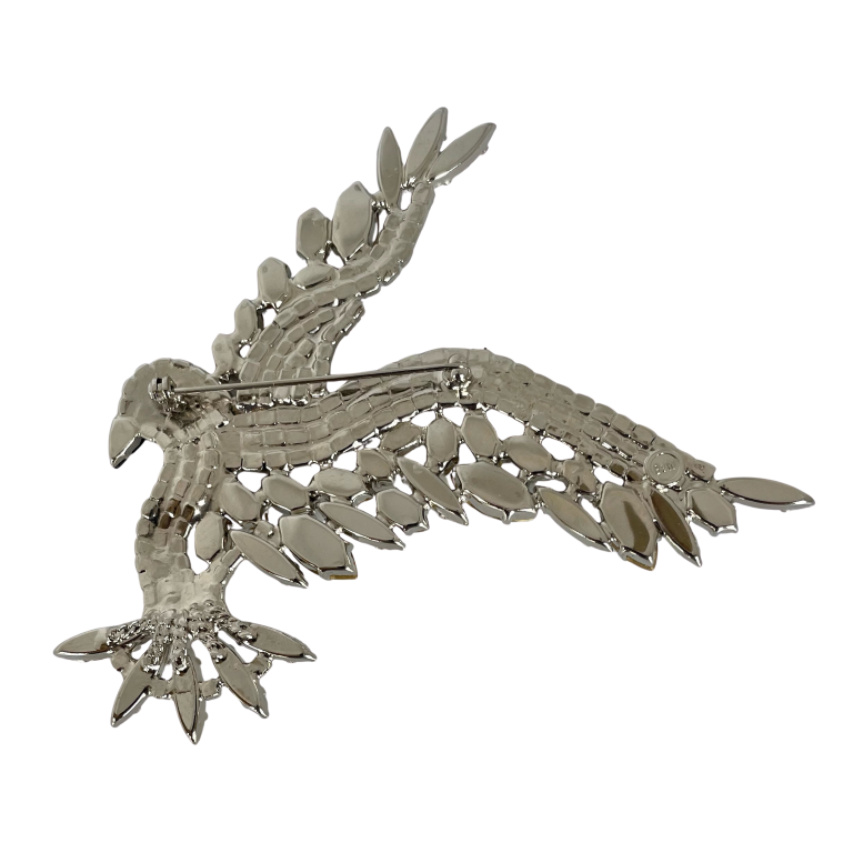 A Butler & Wilson Vintage Large Crystal Bird Brooch
