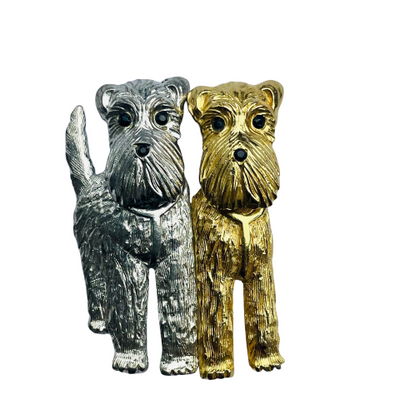 Rare, Vintage Butler & Wilson Nodding Dogs Brooch